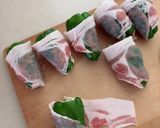 チーズ in丸ごとピーマン × 豚ロース作り方3写真
