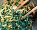 人参きんぴら〜葉も美味しく食べよう作り方3写真