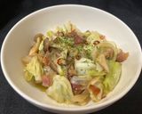 キャベツとしめじのアンチョビソース炒め作り方5写真