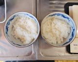 春菊とひき肉の卵とじ丼作り方5写真