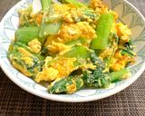 ごま香る、青梗菜とたまごのふんわり炒め作り方3写真