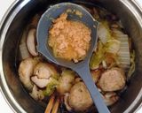 つみれと 白菜 椎茸の お味噌汁作り方5写真