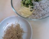 ☆釜揚げシラスと野沢菜漬の冷製パスタ☆作り方2写真