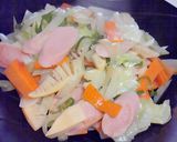 ソースで食べる野菜炒め♪作り方7写真
