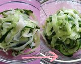 たっぷり胡瓜とレンジ豚でお素麺♪作り方3写真