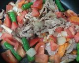 夏野菜と豚肉の炒め物♪作り方6写真