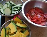 夏野菜の重ね蒸し カレー味作り方1写真