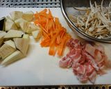 夏野菜を使用した「豚汁」♪♫♬作り方1写真