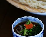 鶏と梅肉、野菜入りのつけめん風そうめん作り方8写真