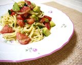 アボカドの冷製パスタ★粒マスタード風味作り方4写真