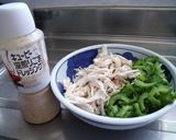 ゴーヤと鶏ささみのゴマドレあえ作り方3写真