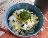塩昆布＋チーズ＋卵の混ぜご飯作り方4写真