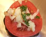 蒸し焼きハンバーグ☆トマトとチーズのせ作り方13写真