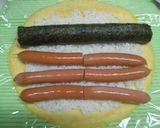 ワンちゃんのおててのスタンプ飾り巻き作り方3写真