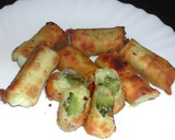 ゴーヤとチーズの餃子の皮包み焼き作り方4写真