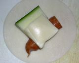 ズッキーニとソーセージの餃子の皮包み焼き作り方3写真
