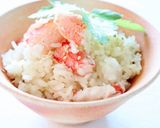 シンプルに、贅沢な【蟹飯】作り方5写真