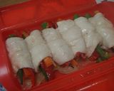 彩野菜のささみロール×ルクエ作り方4写真