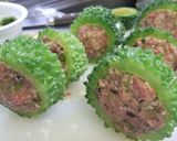 台湾創作料理★ゴーヤの肉詰め甘酢あんかけ作り方5写真