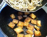 油揚げと、もやしと、きのこの炒め物作り方5写真