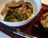 なすとピーマンと豚肉のこってり丼作り方8写真