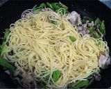万願寺（甘長とうがらし）と豚肉のパスタ作り方6写真