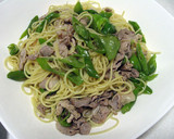 万願寺（甘長とうがらし）と豚肉のパスタ作り方7写真