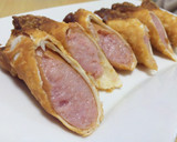 お弁当にも！ウインナーの餃子の皮巻き揚げ作り方3写真