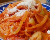 パプリカとソーセージのあり物パスタ作り方7写真