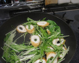 男のちくわと水菜のわさび炒め作り方2写真
