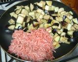 ご飯がっつり！ナスと豚ひき肉の甘味噌丼作り方3写真