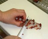 タコとジャガイモのにんにく炒め作り方1写真