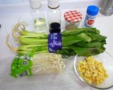 簡単　小松菜とエノキの煮浸し作り方1写真