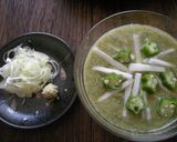オクラ入り麺つゆのネバネバそうめん作り方4写真