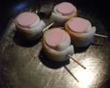 Oお弁当（魚肉ソーセージの竹輪巻き焼き）作り方3写真