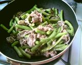 インゲンと牛肉のオイスター炒め作り方2写真