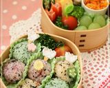 彩りごはんでカラフル！お団子おにぎり作り方6写真