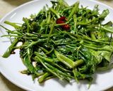 失敗なし！ご飯がすすむ 空芯菜だけ炒め。作り方5写真