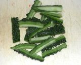 ゴーヤの塩昆布和え作り方1写真