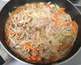 豚肉のすき焼き風山かけ丼作り方7写真