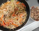 豚肉のすき焼き風山かけ丼作り方8写真