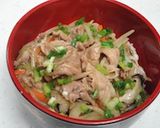 豚肉のすき焼き風山かけ丼作り方11写真