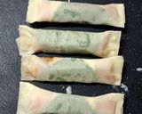 簡単♪ハムとチーズのおつまみ春巻作り方3写真