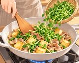 豚肉と豆苗・厚揚げのピリ辛ポン酢炒め作り方4写真