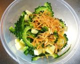 ゴーヤとチーズのかき揚げ☆作り方1写真