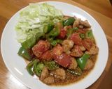 とりむね肉とトマトの酢豚風～☆作り方5写真