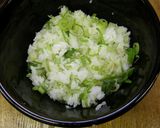 ネギ飯で牛丼　九条ネギ　紅生姜作り方1写真