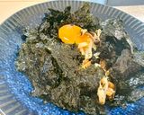 梅ポン生姜の納豆麹②の釜玉うどん(韓国海苔版)作り方5写真