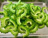 ゴーヤーとツナのトマト缶パスタ作り方1写真