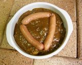 簡単 焼きカレー　ウィンナー　卵　チーズ作り方3写真